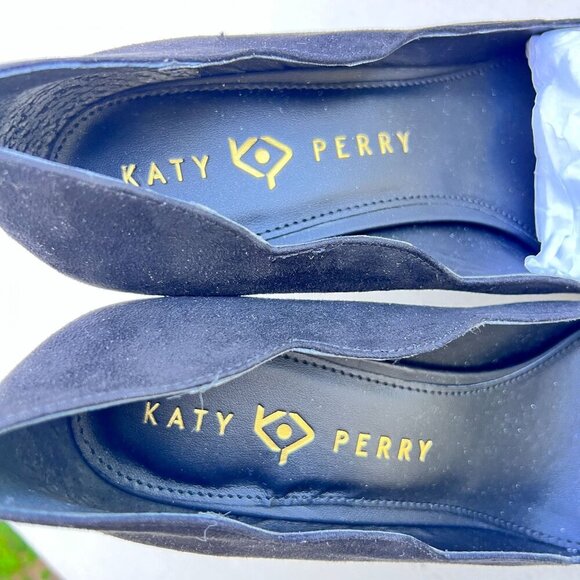 Katy Perry Scalloped Pointy Toe Pumps Stiletto Heels - The Dina Sz 11M in Black - Picture 6 of 11